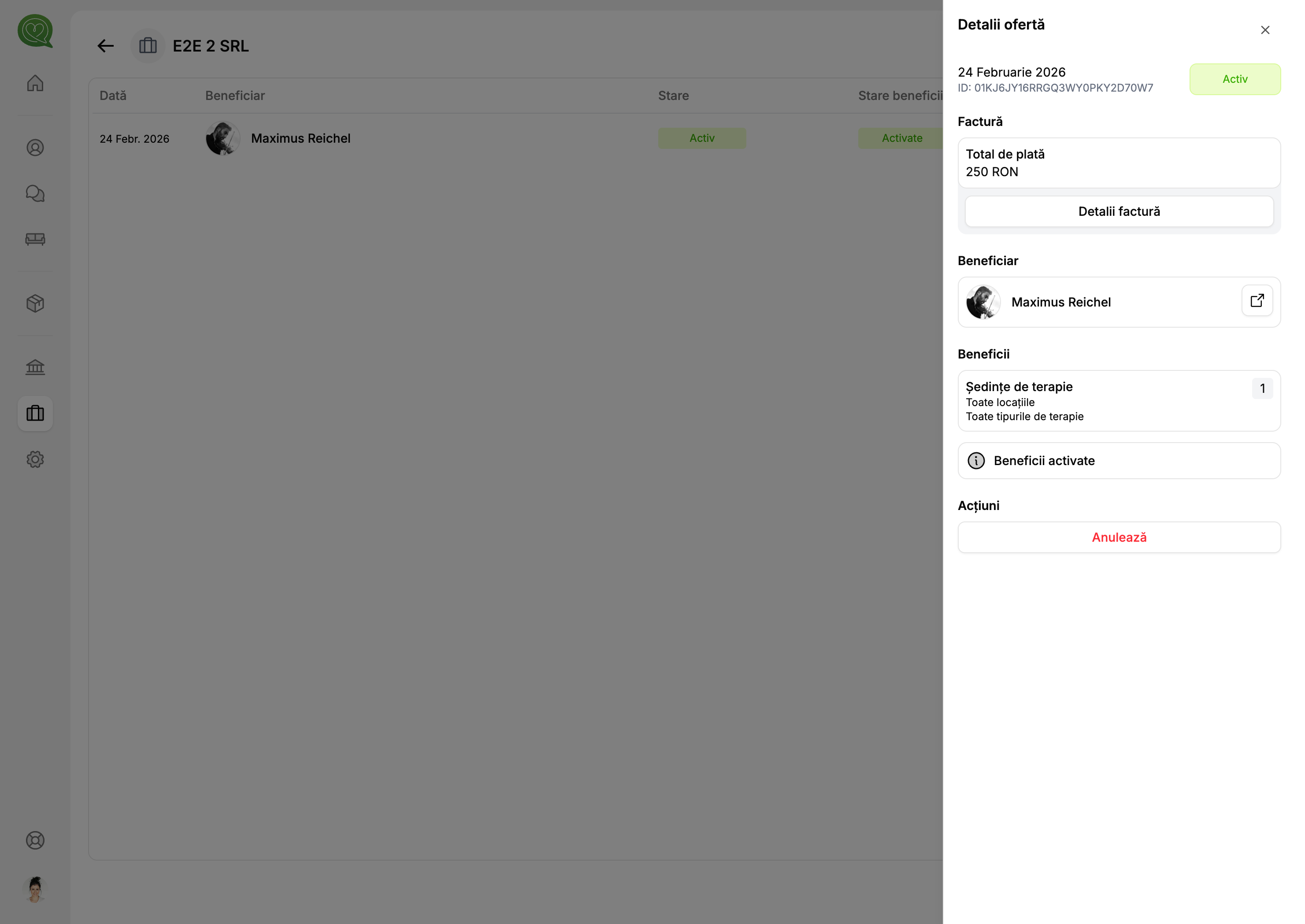 Detalii ofertă activă