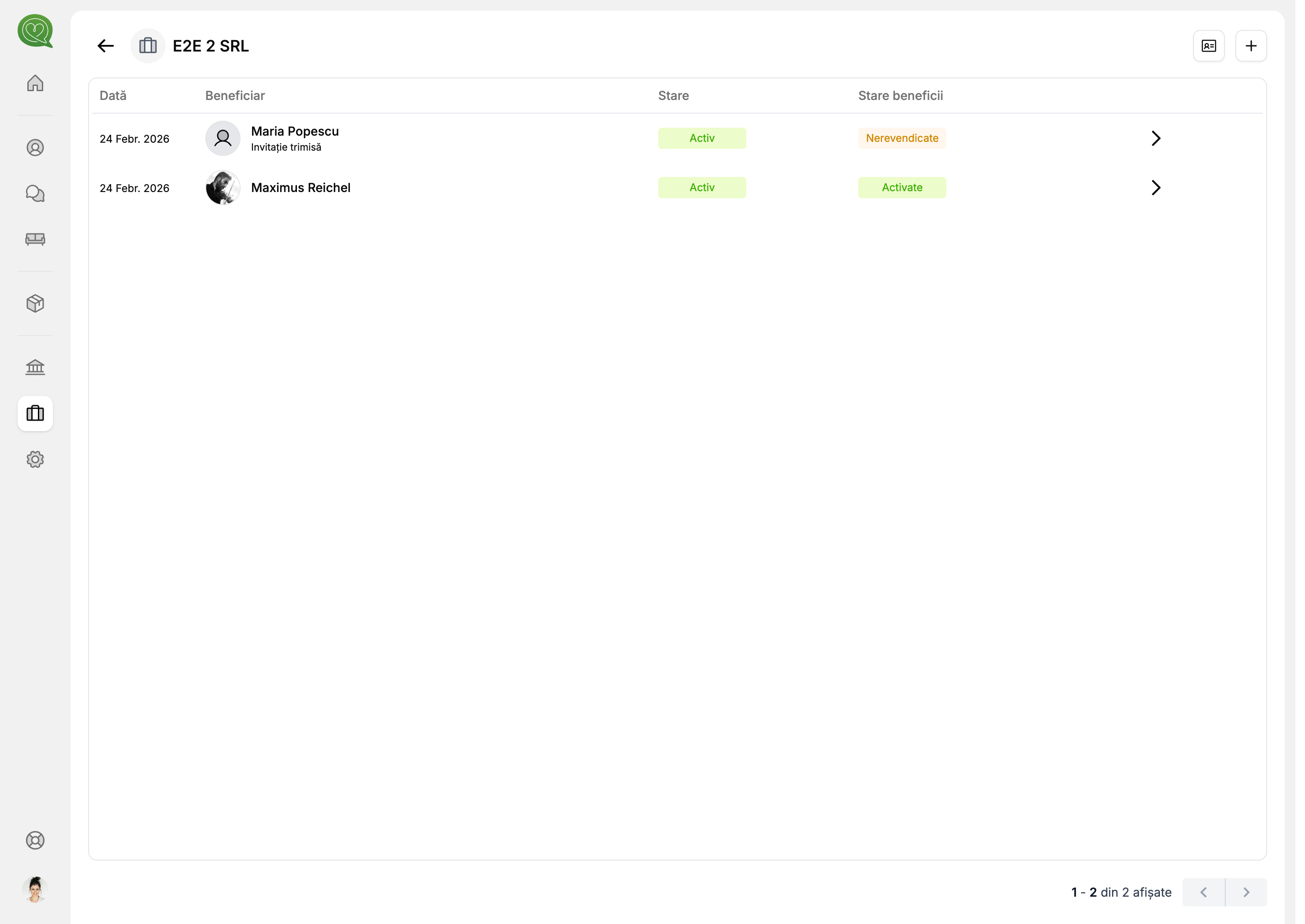 Ofertă cu beneficiar invitat