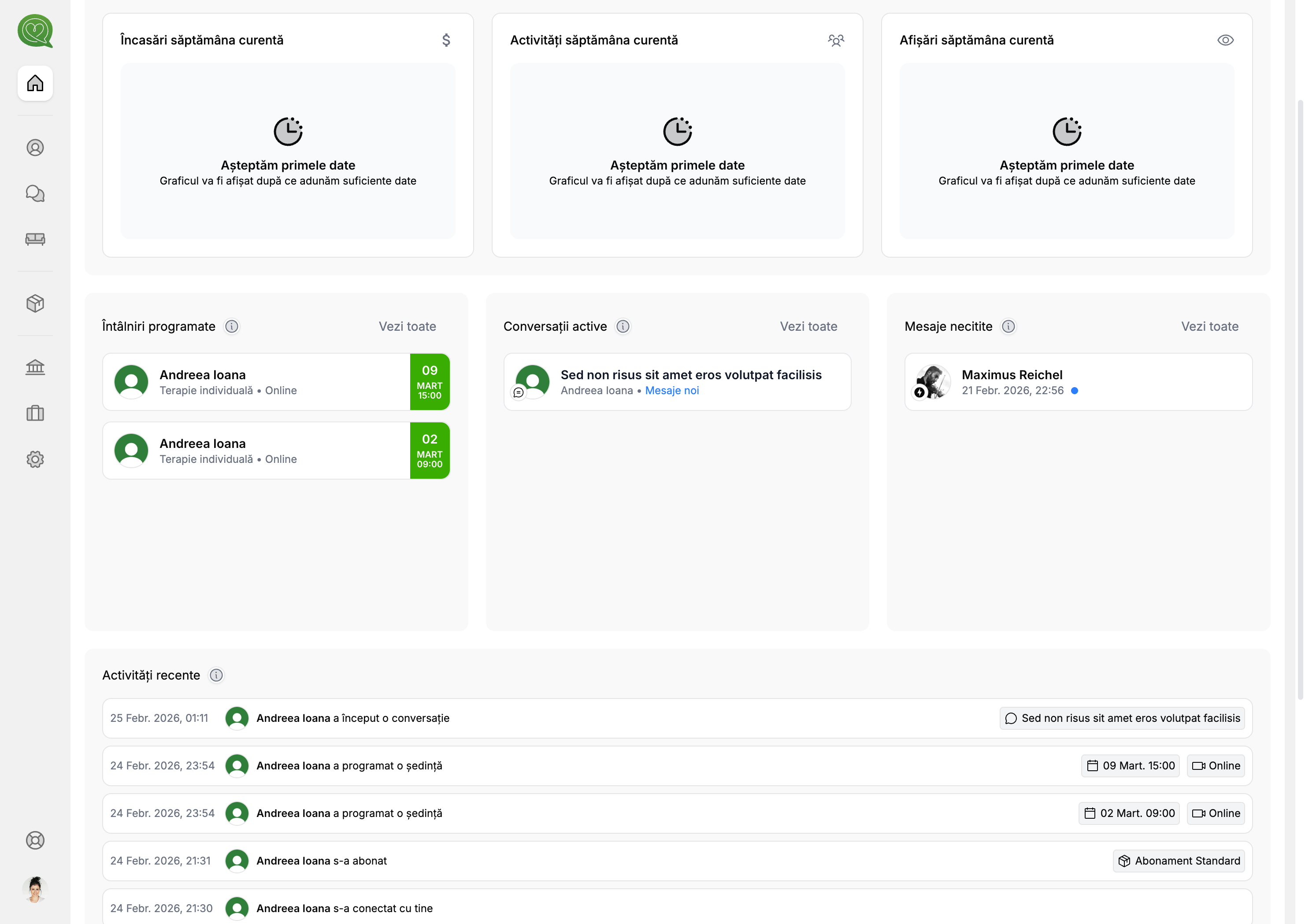 Cabinetul meu — Mesaje necitite
