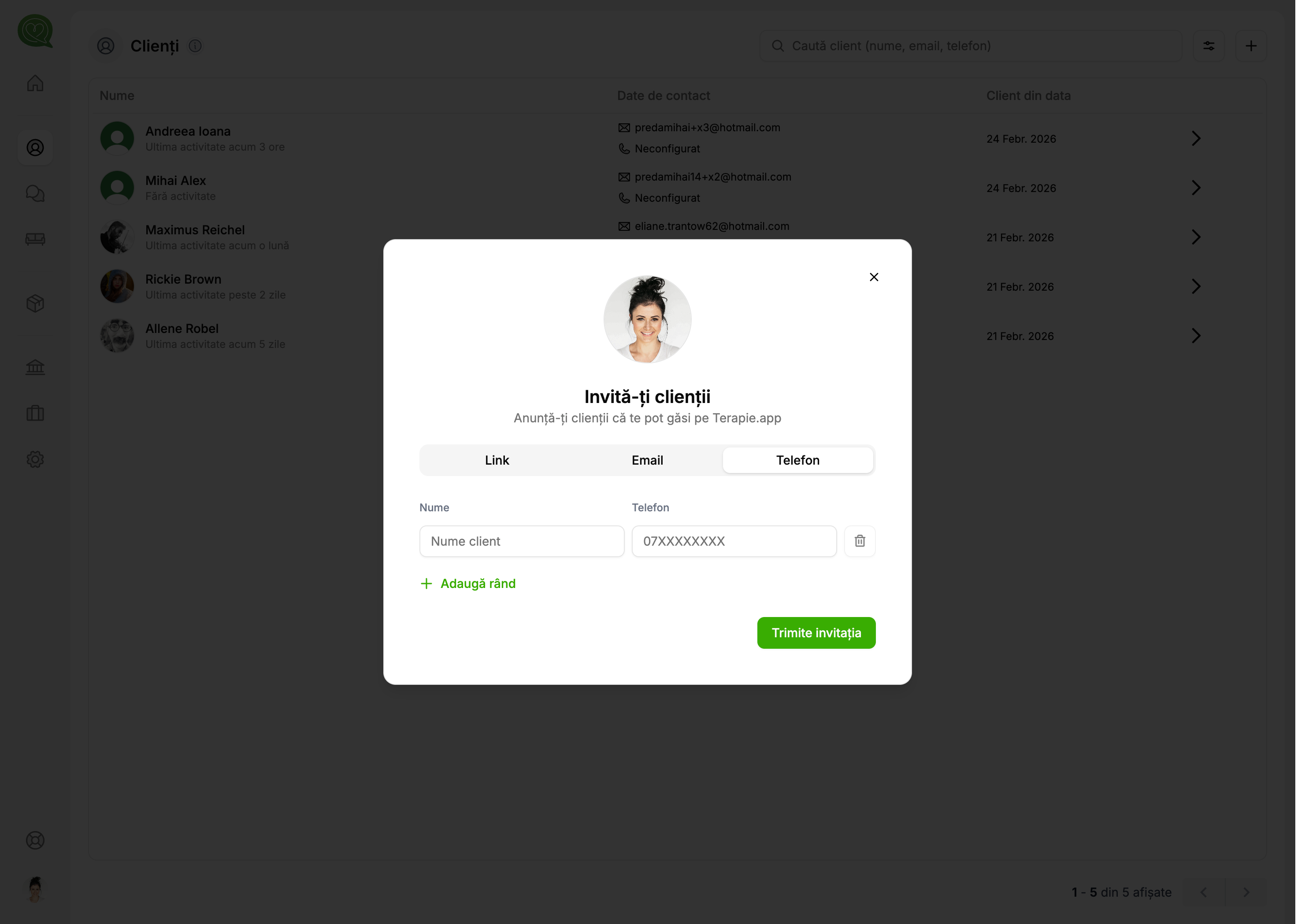 Invitație — Telefon