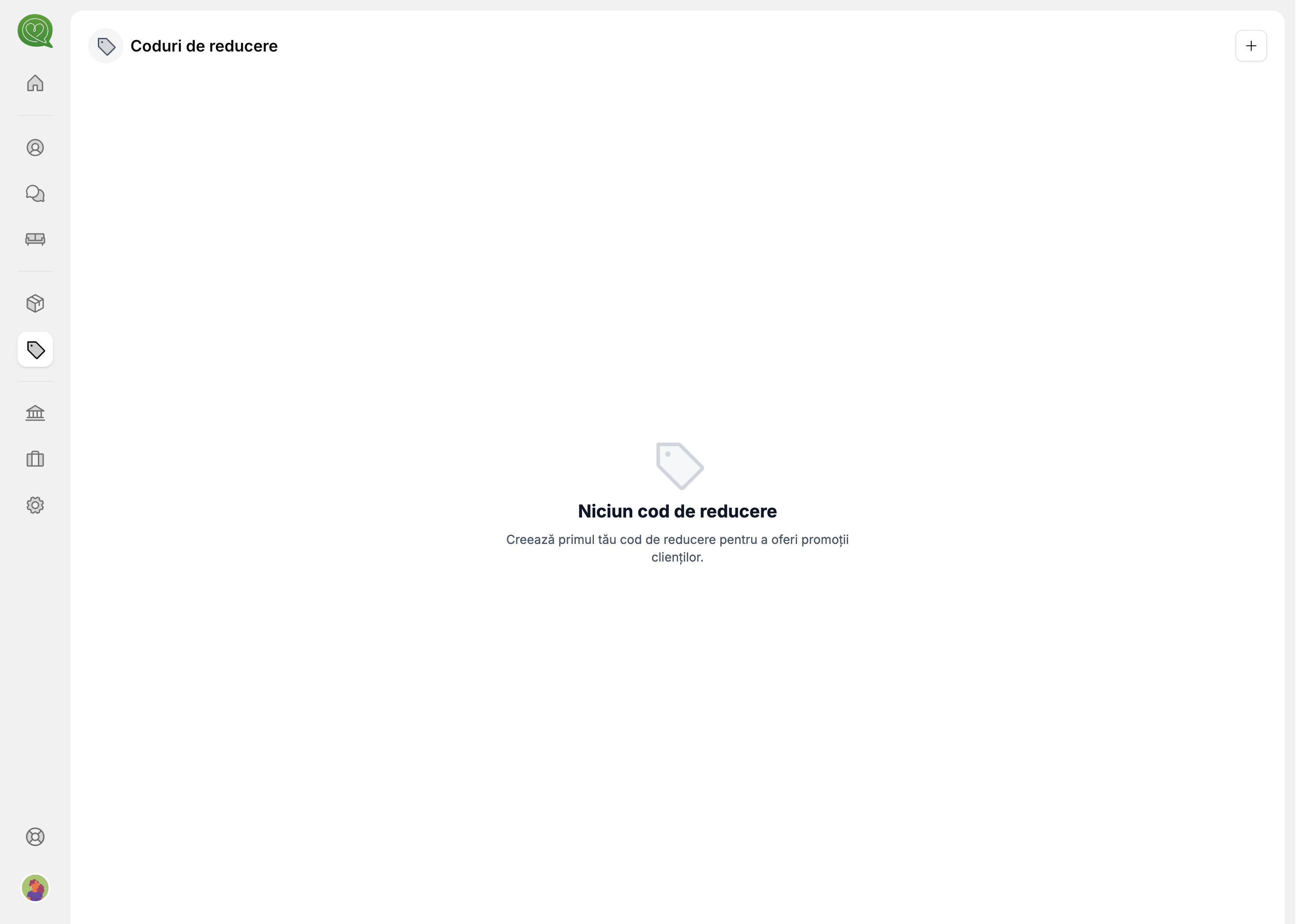 Pagina coduri de reducere — stare goală