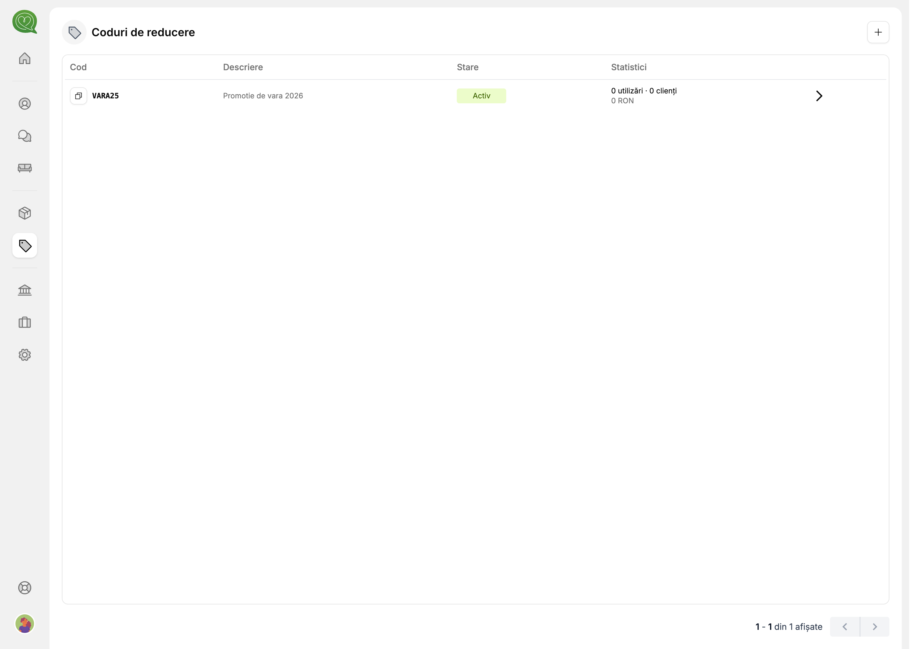 Lista coduri de reducere