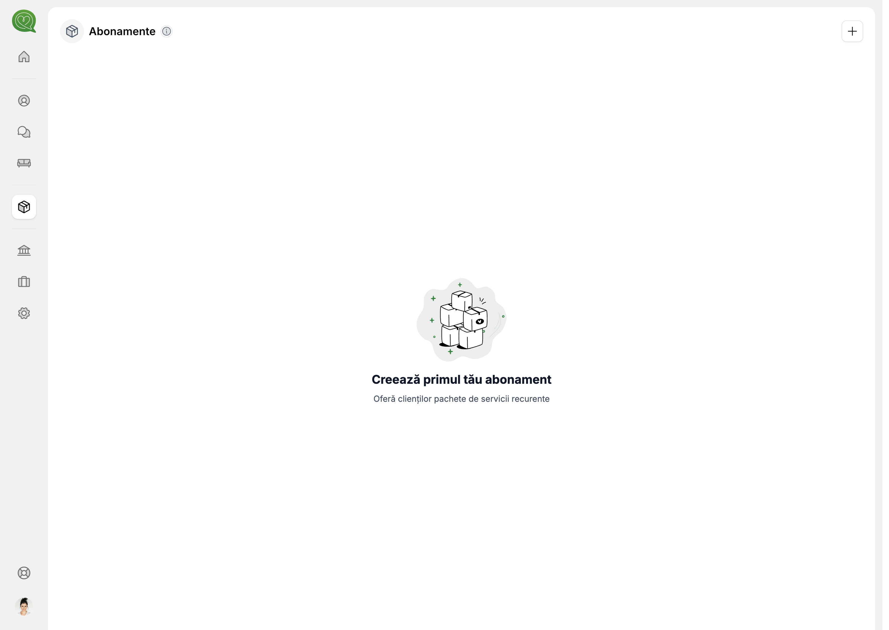 Pagina abonamente — stare goală