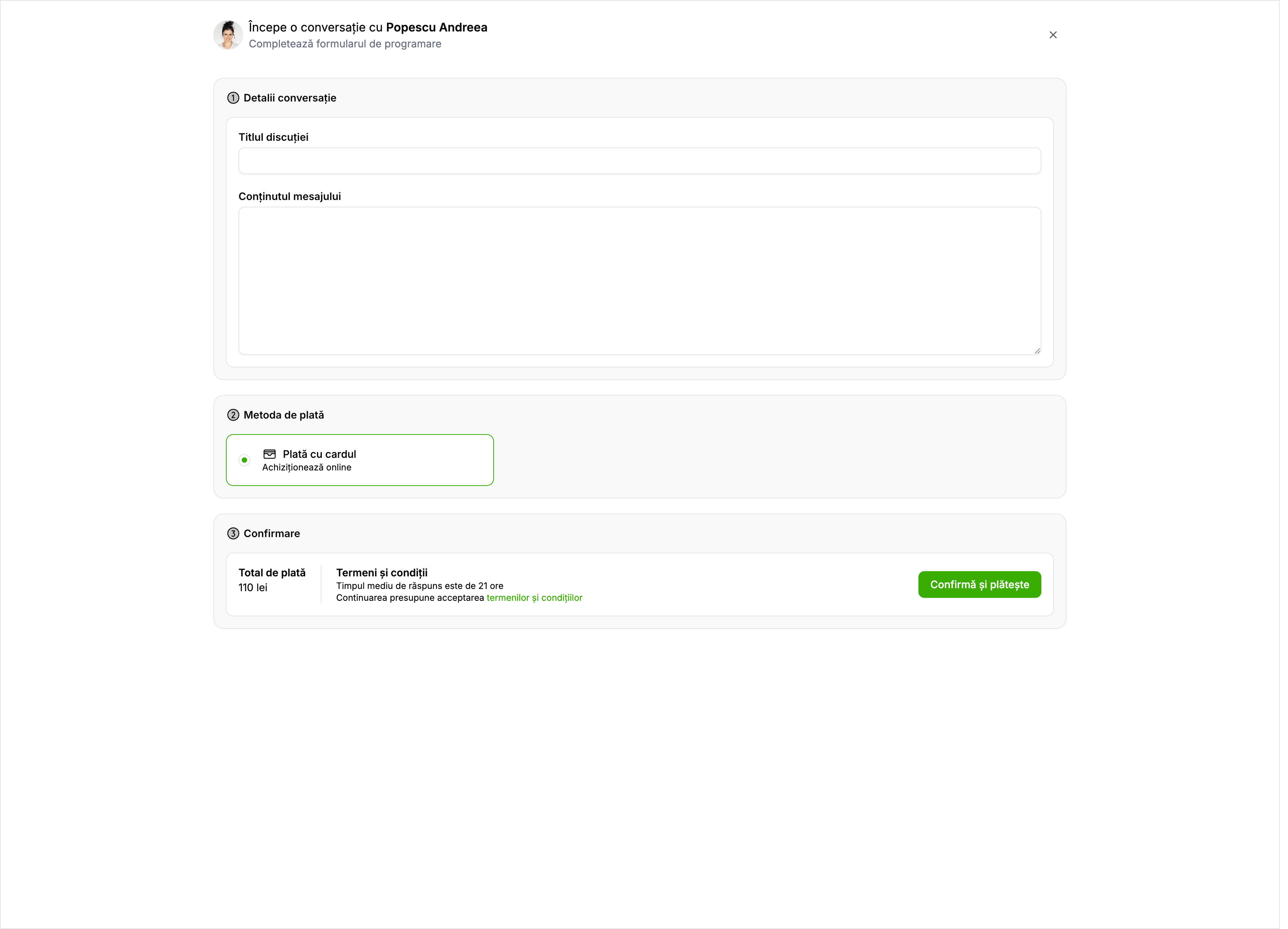 Începe o conversație
