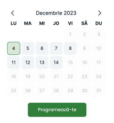 Interfață aplicație